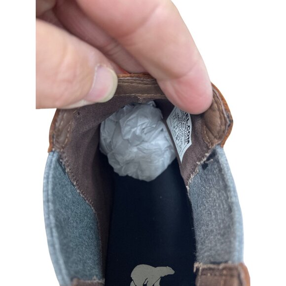 Sorel Womans brown leather ankle waterproof boots Sz 9.5 SKU 9615 - Picture 8 of 16